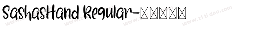 SashasHand Regular字体转换